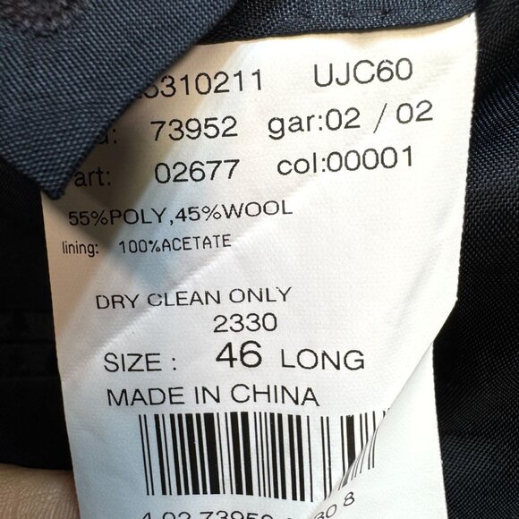 Stafford Men's Wool 2 Button Blazer Jacket Classic Fit Long Sleeve Size 46 Blue - Picture 5 of 11